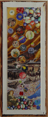 Boy and Bubbles Fine Art Tin Collage by Jennifer Nelson