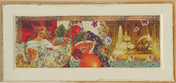City Twin Fine Art Tin Collage by Jennifer Nelson