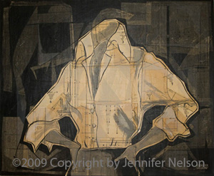 White Shirt Fine Art Mixed Media by Jennifer Nelson