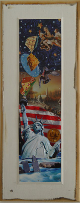 American Dream Fine Art Tin Collage by Jennifer Nelson